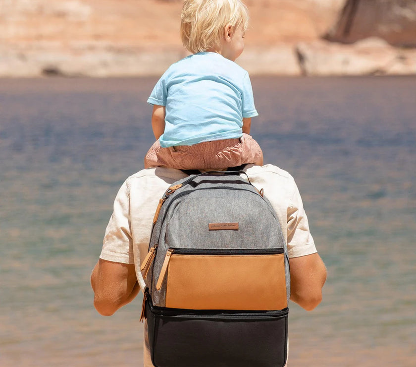 Petunia Pickle Bottom Axis Backpack: Camel/Graphite (CNY Promo + GWP)