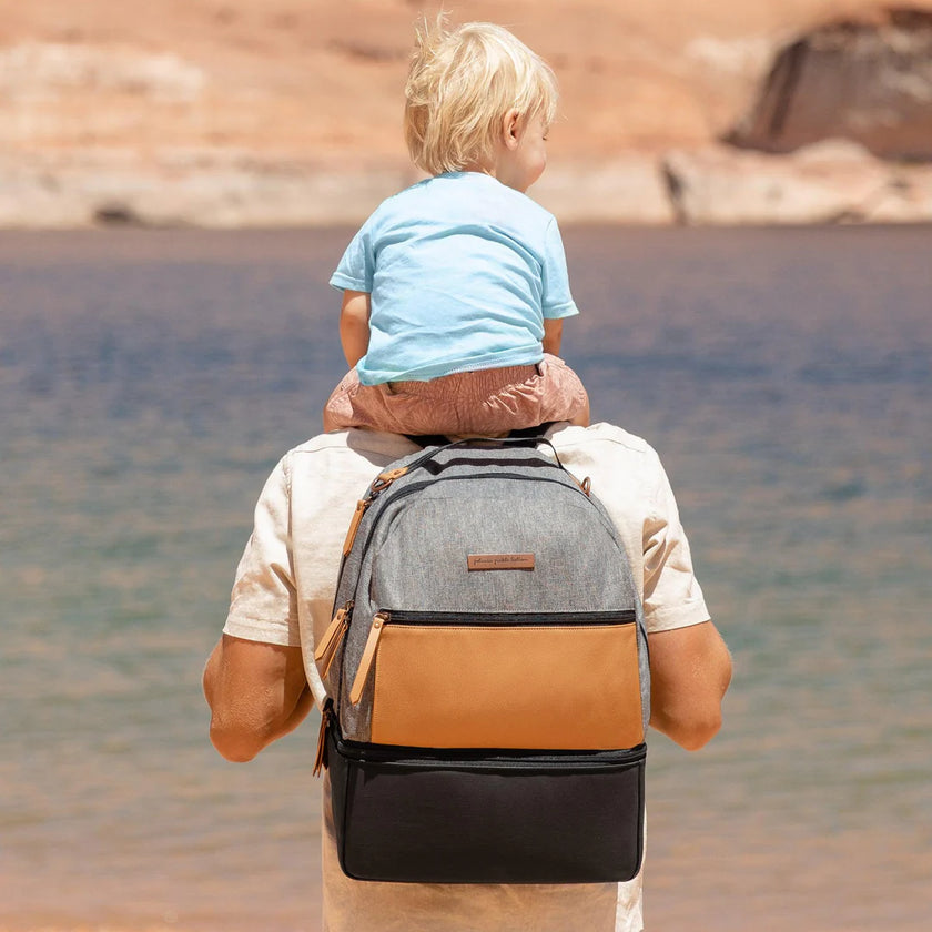 Petunia Pickle Bottom Axis Backpack: Camel/Graphite (CNY Promo + GWP)