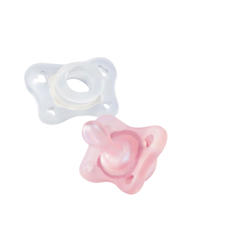 Chicco Mini Soft Silicone Soother 2PCS Girl 00073221110000