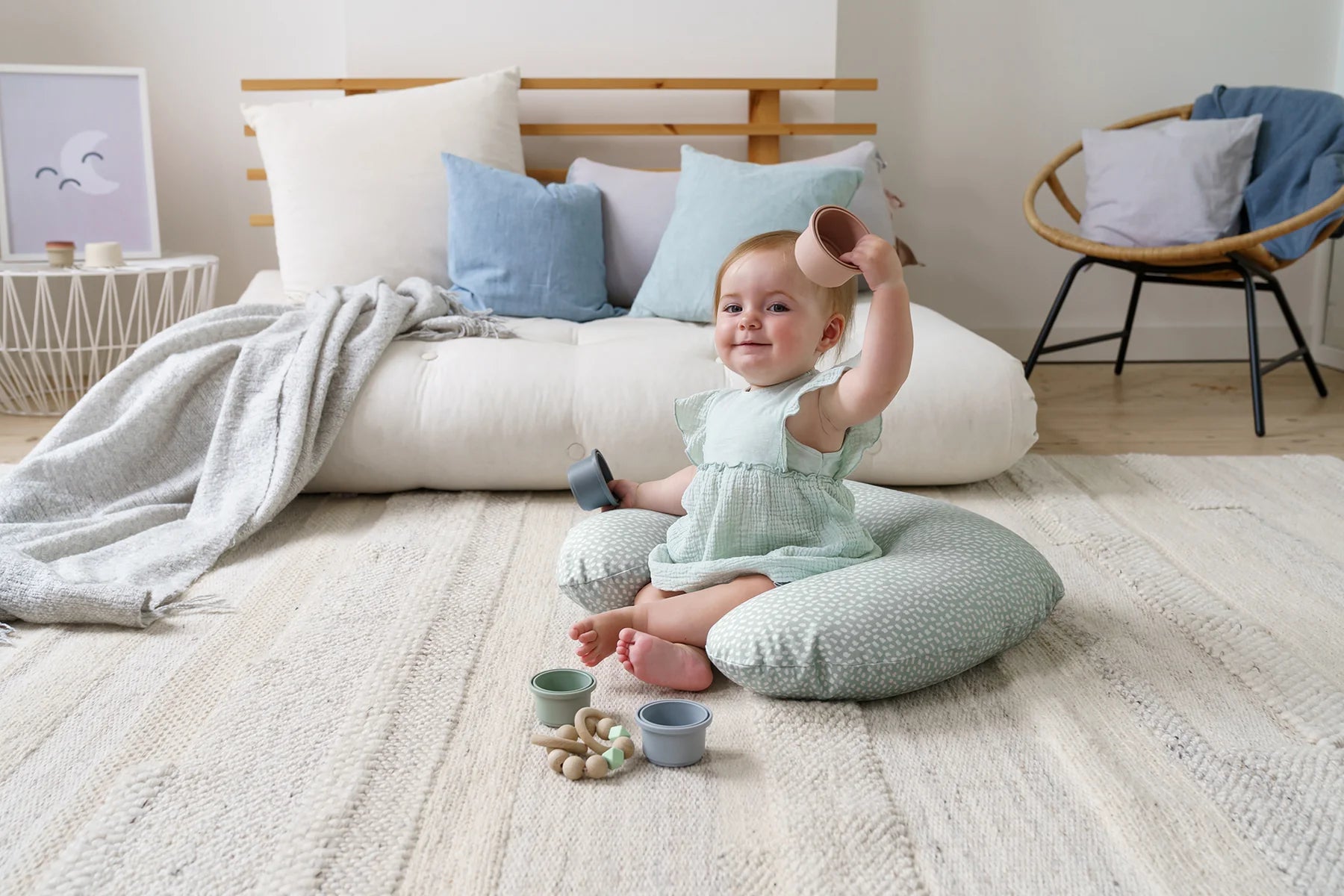 Doomoo Softy: Organic Cotton Small Multi-functional Cushion (Nursing, Lounging)-5