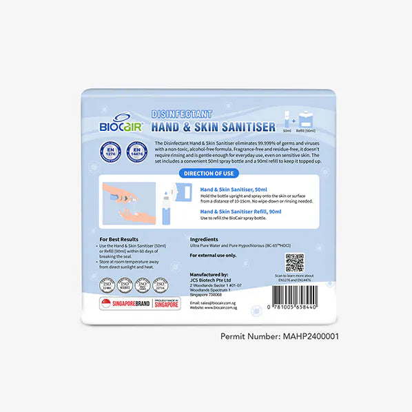 BioCair Disinfectant Hand & Skin Sanitiser Set-3
