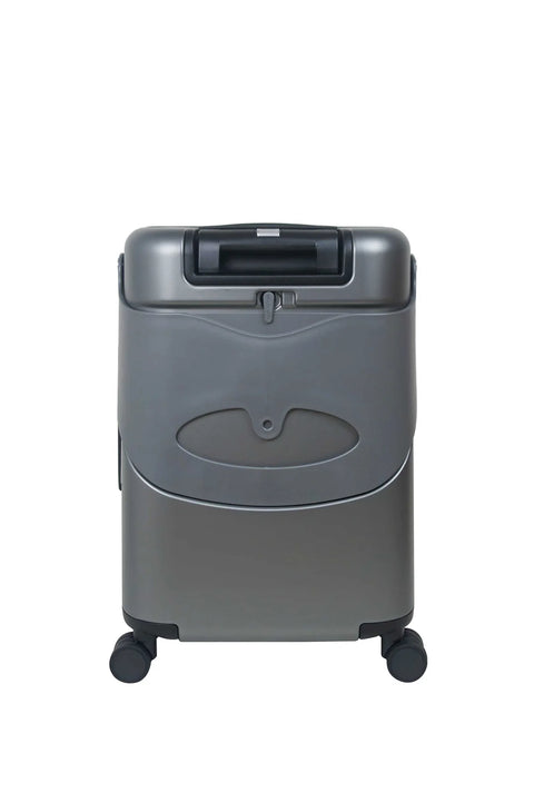 Miamily MultiCarry Ride-On Luggage (Mist Grey) 18" - Charcoal Grey