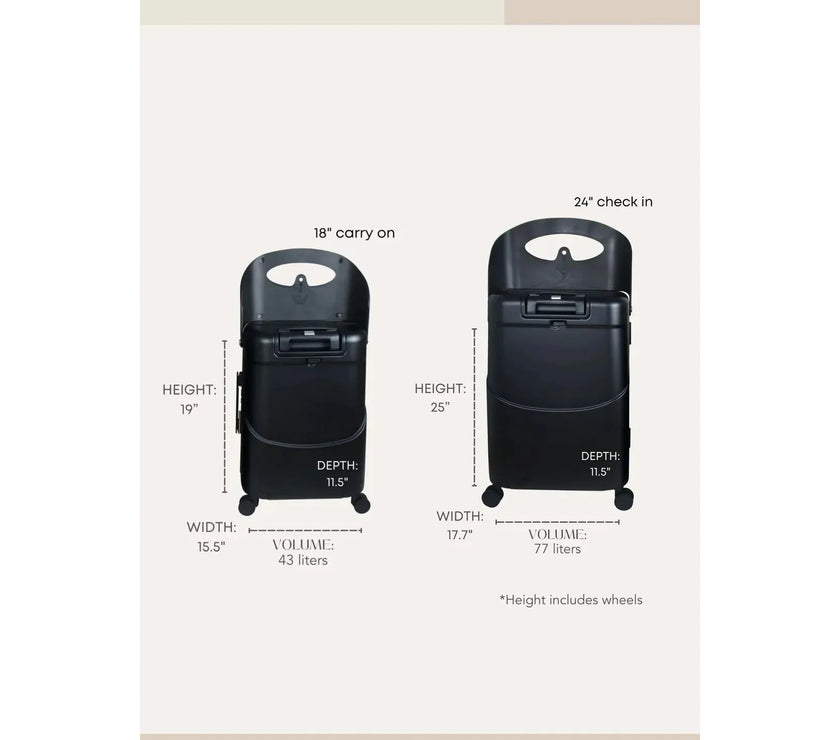 Miamily MultiCarry Ride-On Luggage (Dusty Pink) 18"
