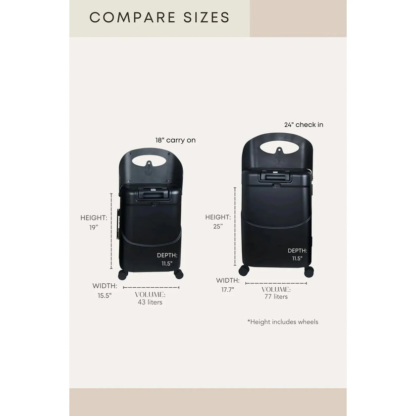 Miamily MultiCarry Ride-On Luggage (Dusty Pink) 18"
