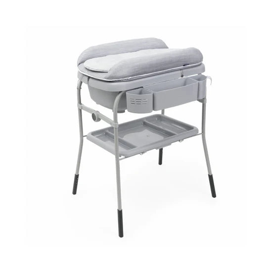 Chicco Cuddle & Bubble Comfort Baby Bathtub / Changing Station Grey Melange-1