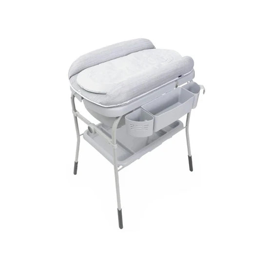 Chicco Cuddle & Bubble Comfort Baby Bathtub / Changing Station Grey Melange-3