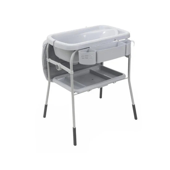 Chicco Cuddle & Bubble Comfort Baby Bathtub / Changing Station Grey Melange-4