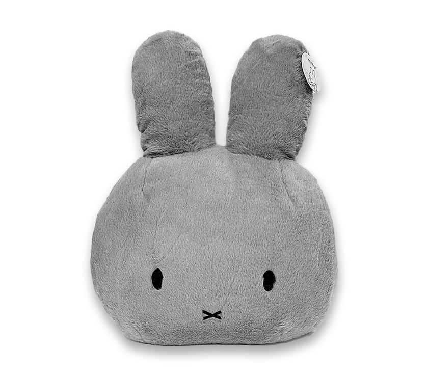Miffy Cushion Head Fluffy Dark Grey 50x40x15cm