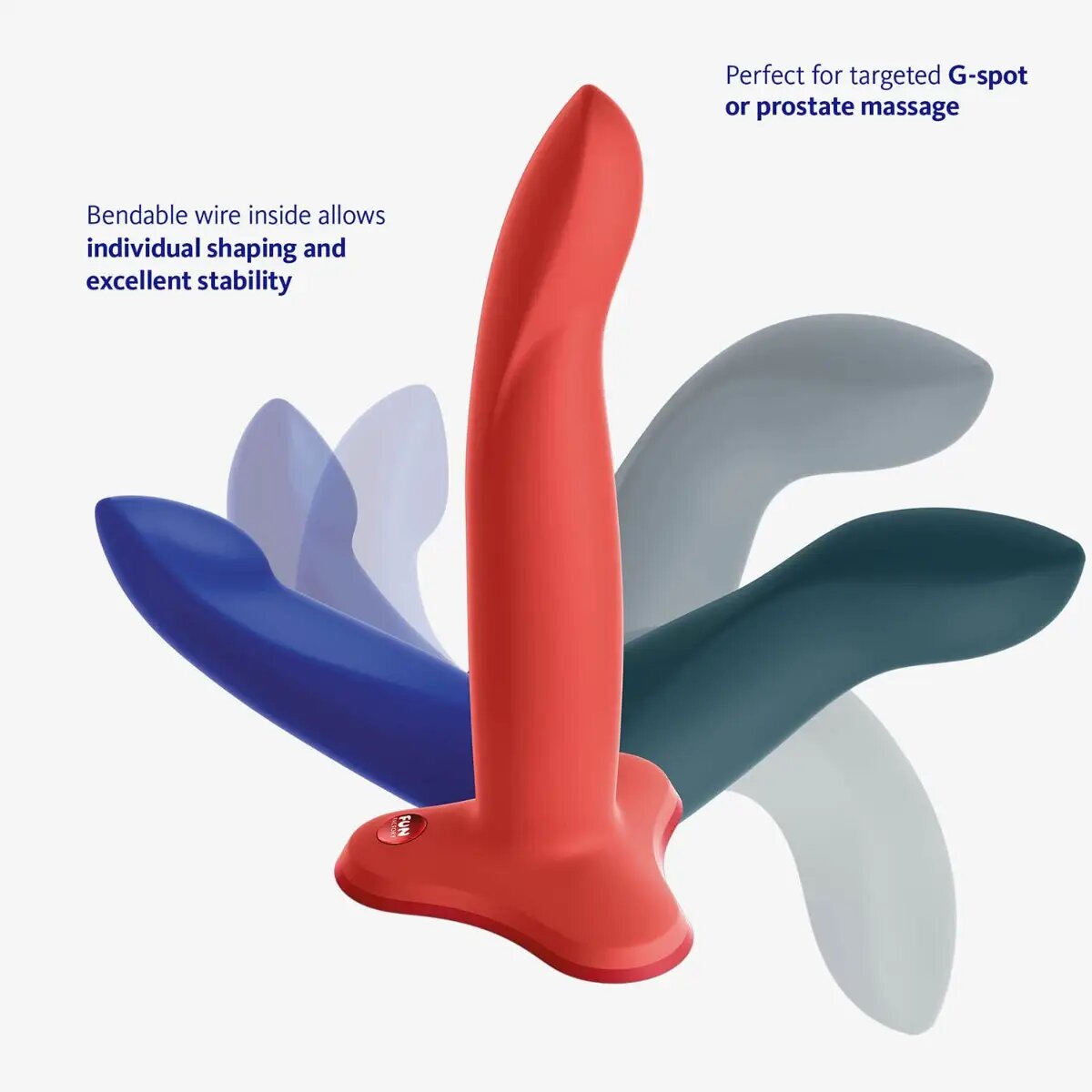 Fun Factory Limba Flex Bendable Silicone Dildo with Suction Cup Small