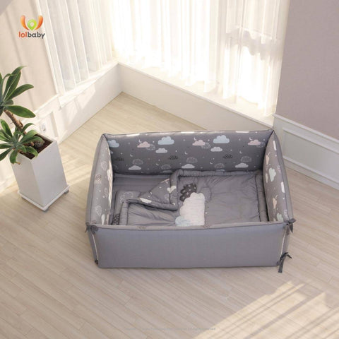 LOLBaby Microfibre Large Bumper Bed - Night Sky