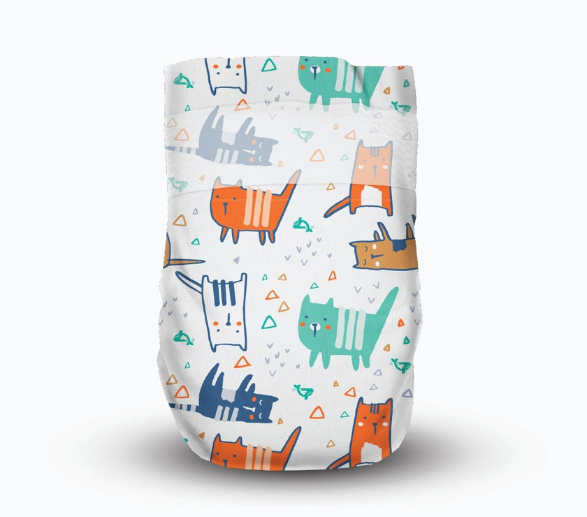 Offspring Fashion Newborn Diapers (1 carton - 4 packets) - Random Designs