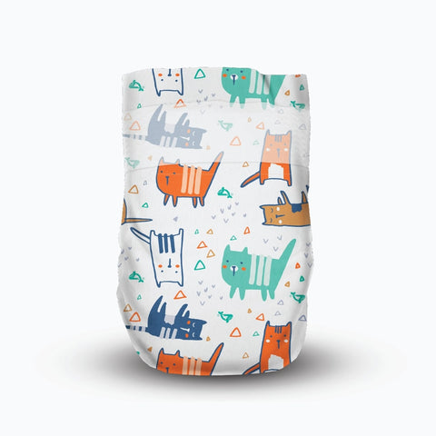 Offspring Fashion Newborn Diapers (1 carton - 4 packets) - Random Designs