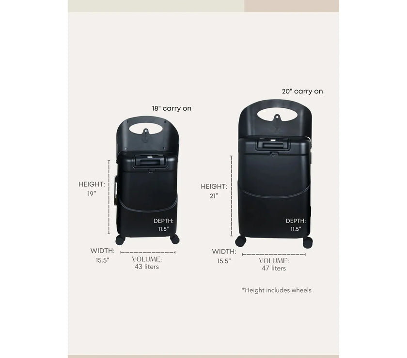 Miamily MultiCarry Ride-On Luggage (Dusty Pink) 18"