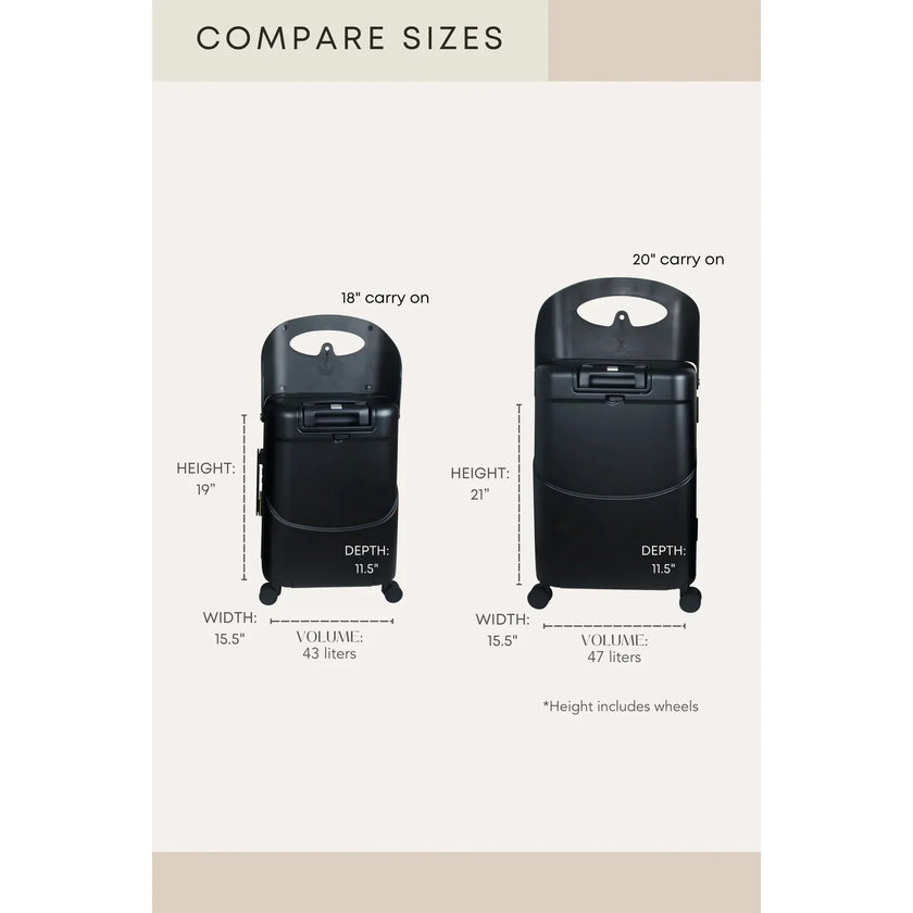 Miamily MultiCarry Ride-On Luggage (Dusty Pink) 18"