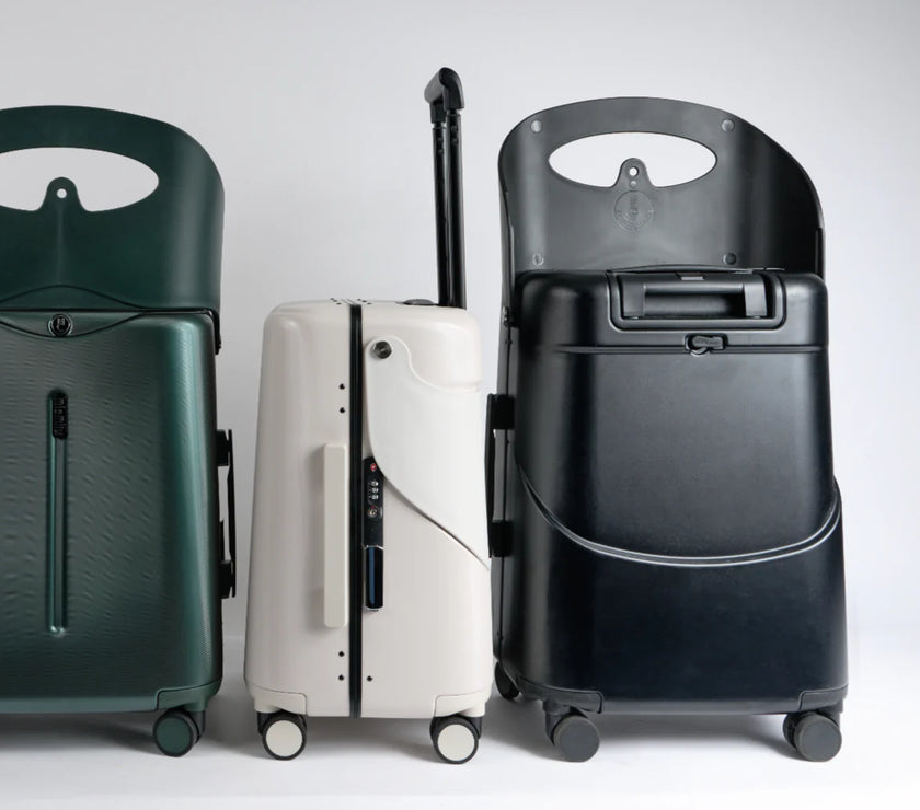 Miamily MultiCarry Ride-On Luggage 18" - Midnight Black