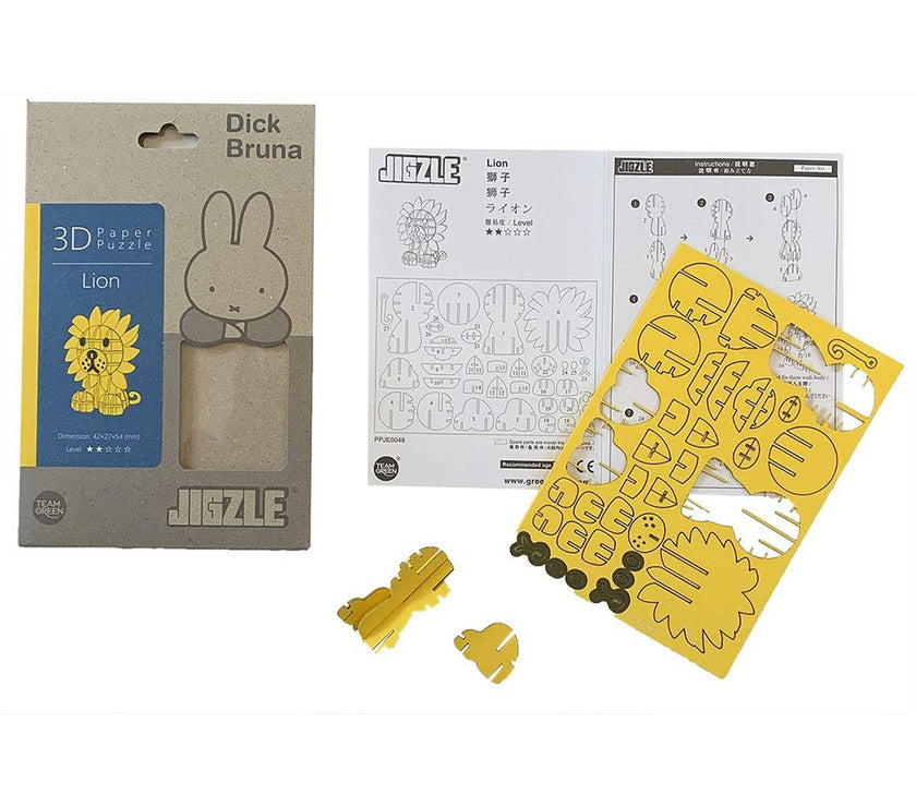 Jigzle Miffy Lion 3D Paper Puzzle