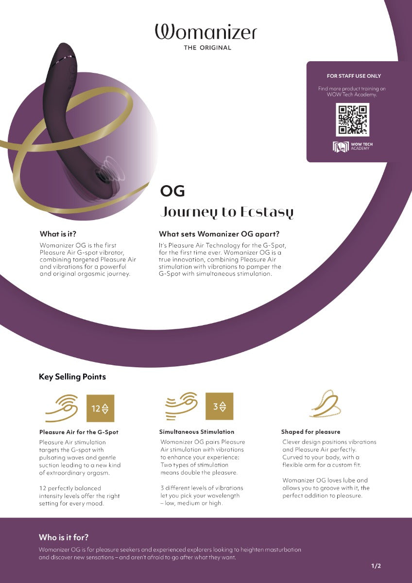 Womanizer Og Pleasure Air G-Spot Vibrator - Aubergine-5