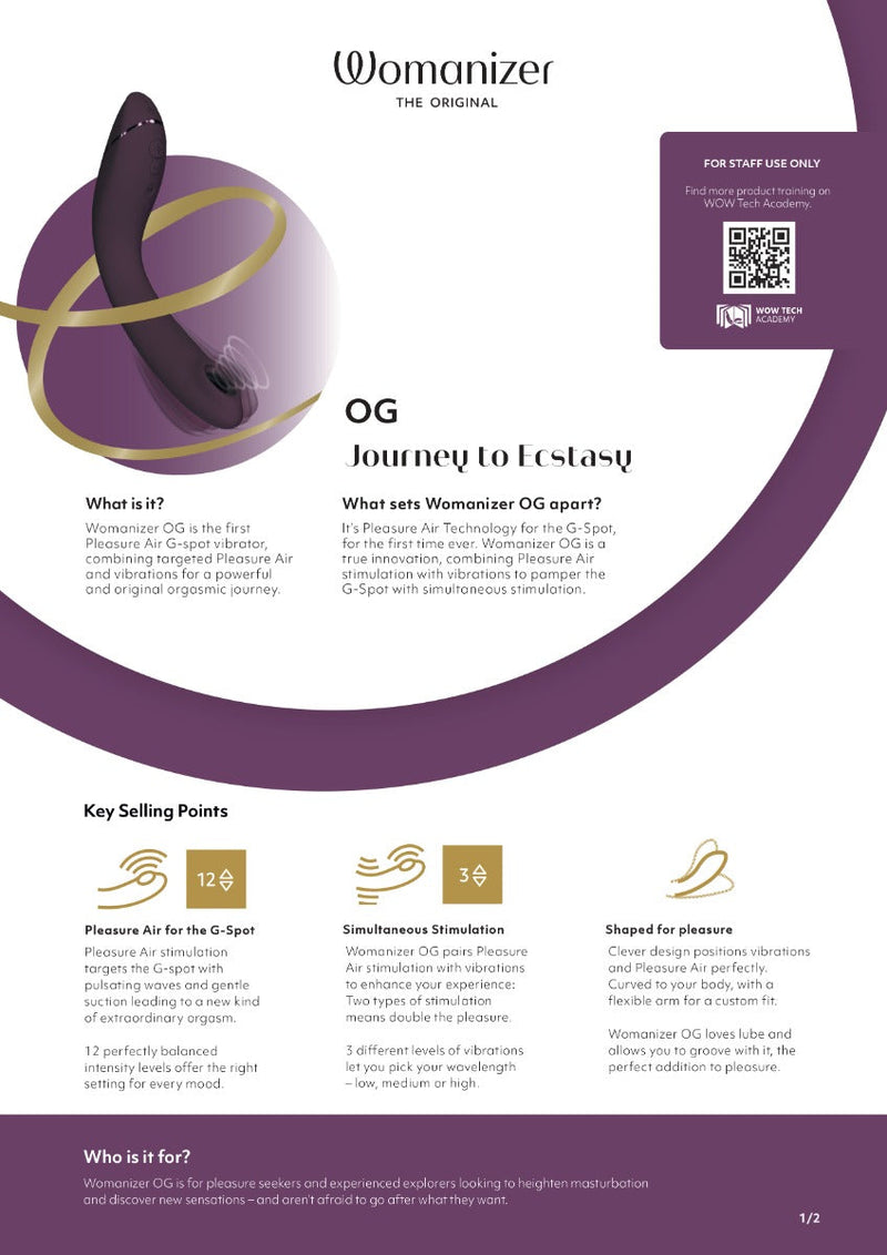 Womanizer Og Pleasure Air G-Spot Vibrator - Aubergine-5