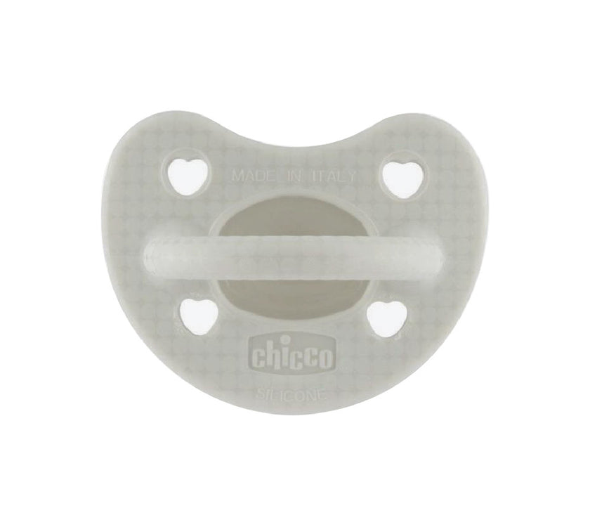 Chicco Physioforma Silicone Soother Soft Luxe 1 pcs (2-6M) - Green/ Grey/Orange
