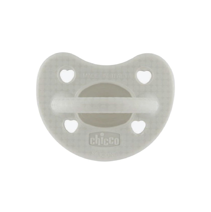 Chicco Physioforma Silicone Soother Soft Luxe 1 pcs (2-6M) - Green/ Grey/Orange