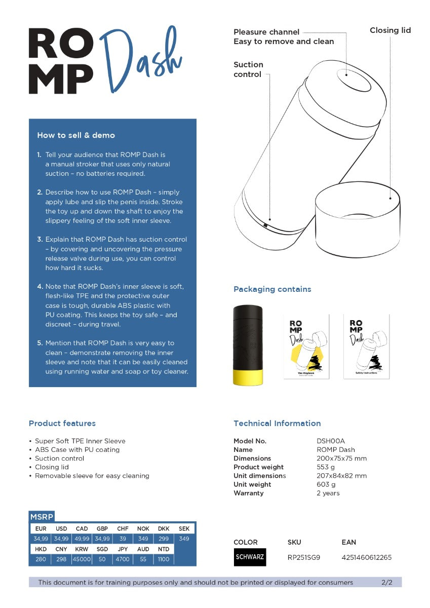 Romp Dash Manual Stroker Male Masturbator-5