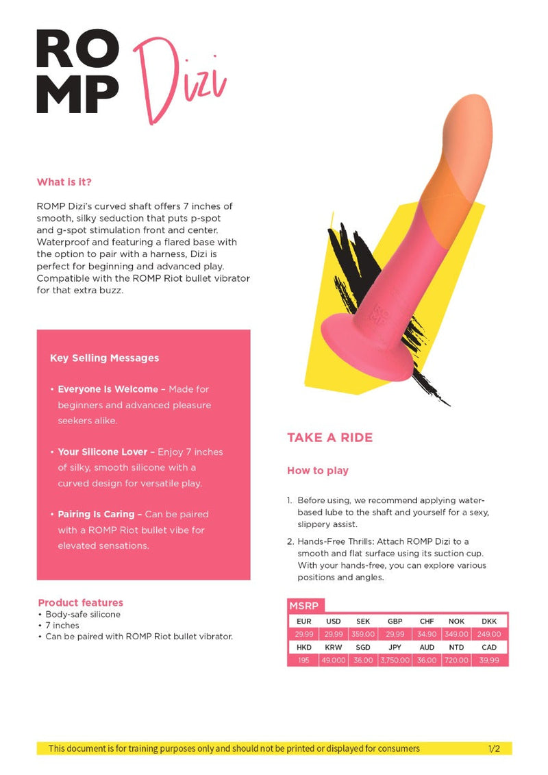 Romp Dizi Take A Ride 7" Harness Compatible Silicone Suction Cup Dildo-4