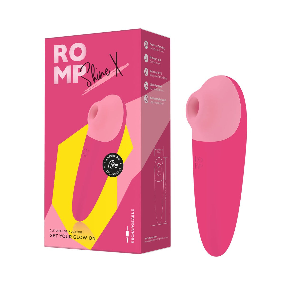 Romp Shine X Rechargeable Clitoral Stimulator Get Your Glow On