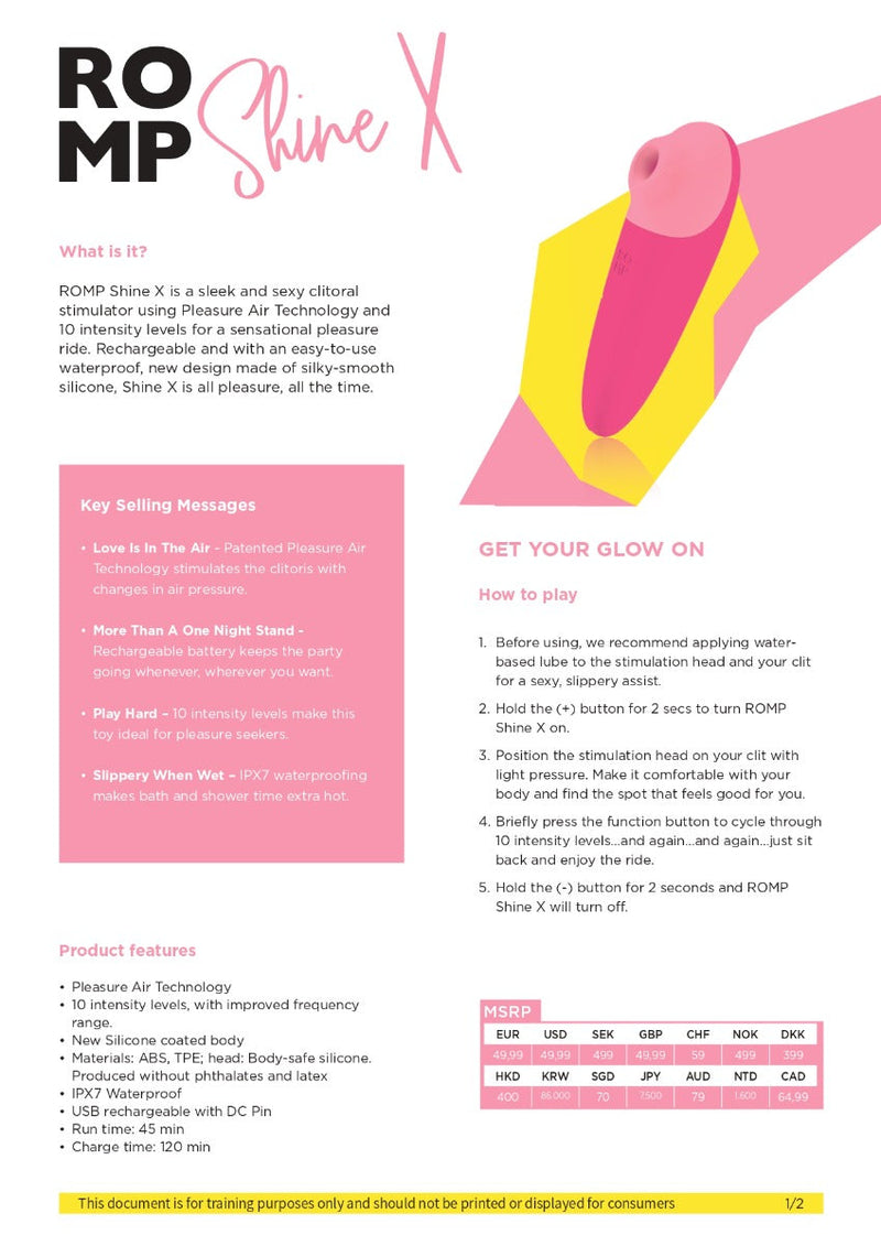 Romp Shine X Rechargeable Clitoral Stimulator Get Your Glow On-5