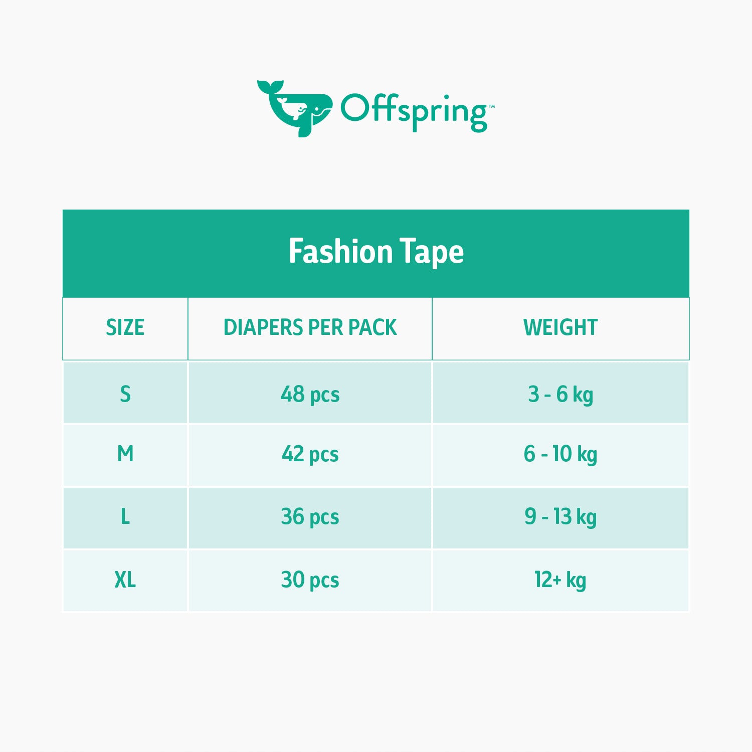 Offspring Fashion Diapers Tape (1 carton - 4 packets) - Random Designs