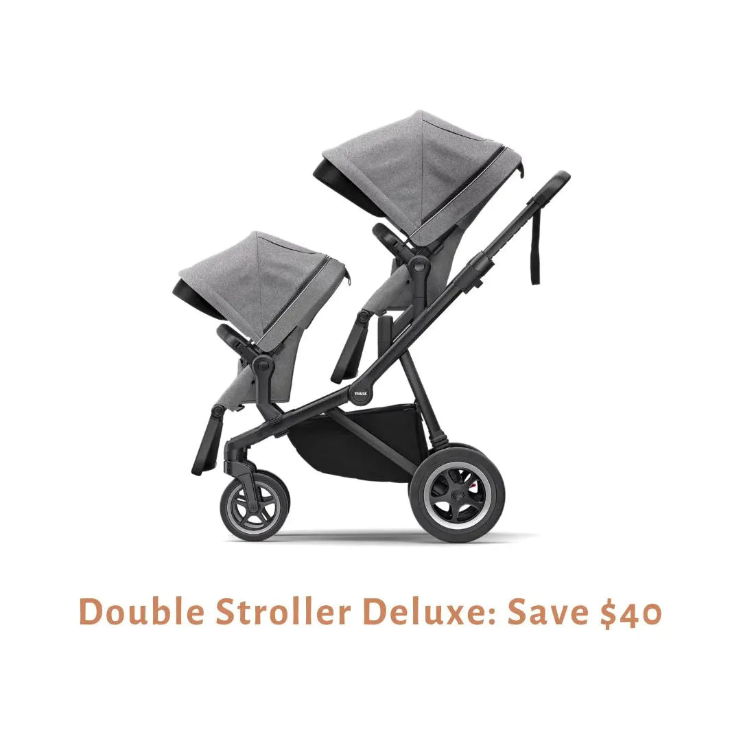Thule Sleek: Convertible Single-to-Double Urban Stroller + Sibling Seat