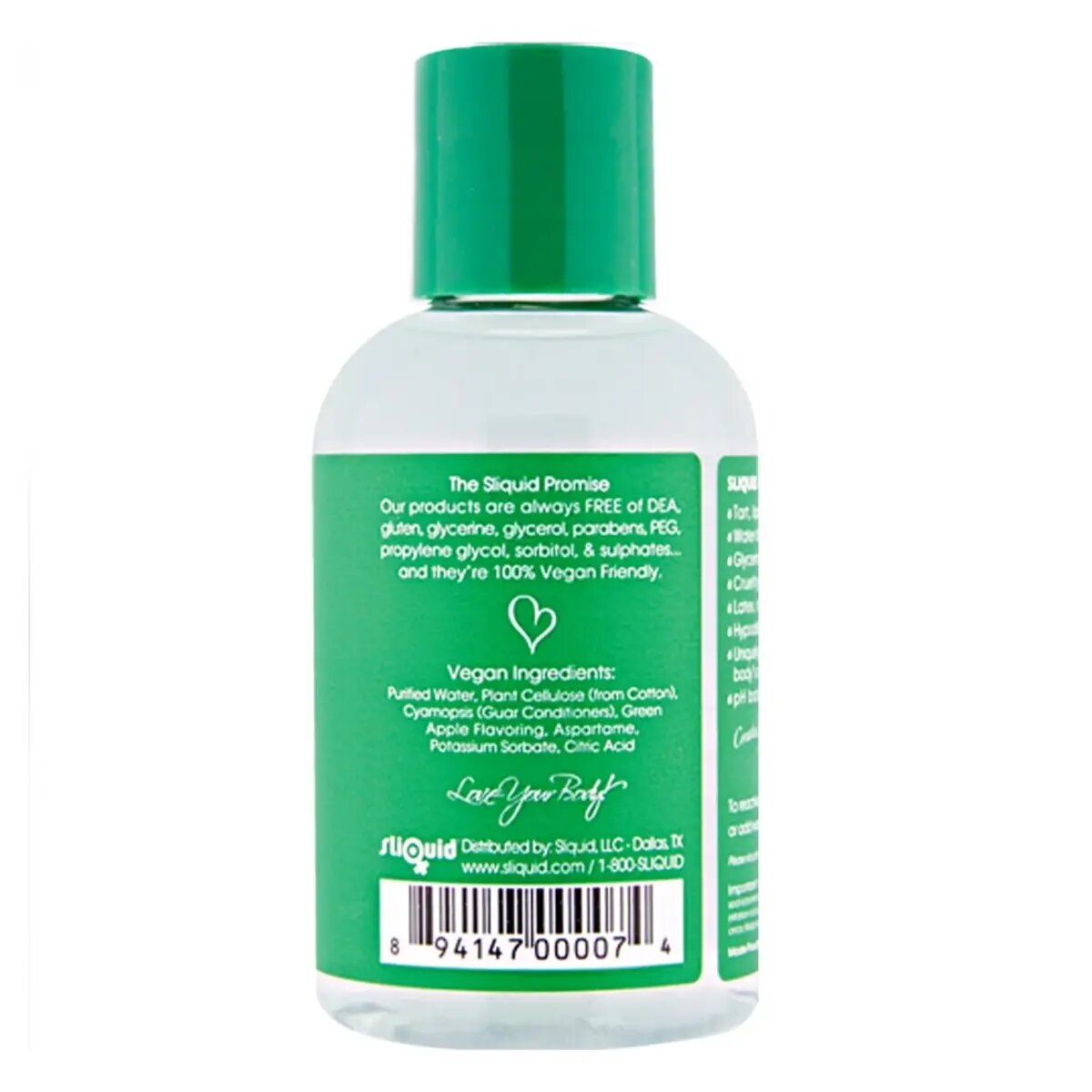 Sliquid  Swirl Natural Intimate Water Based Lubricant Green Apple 4.2 oz