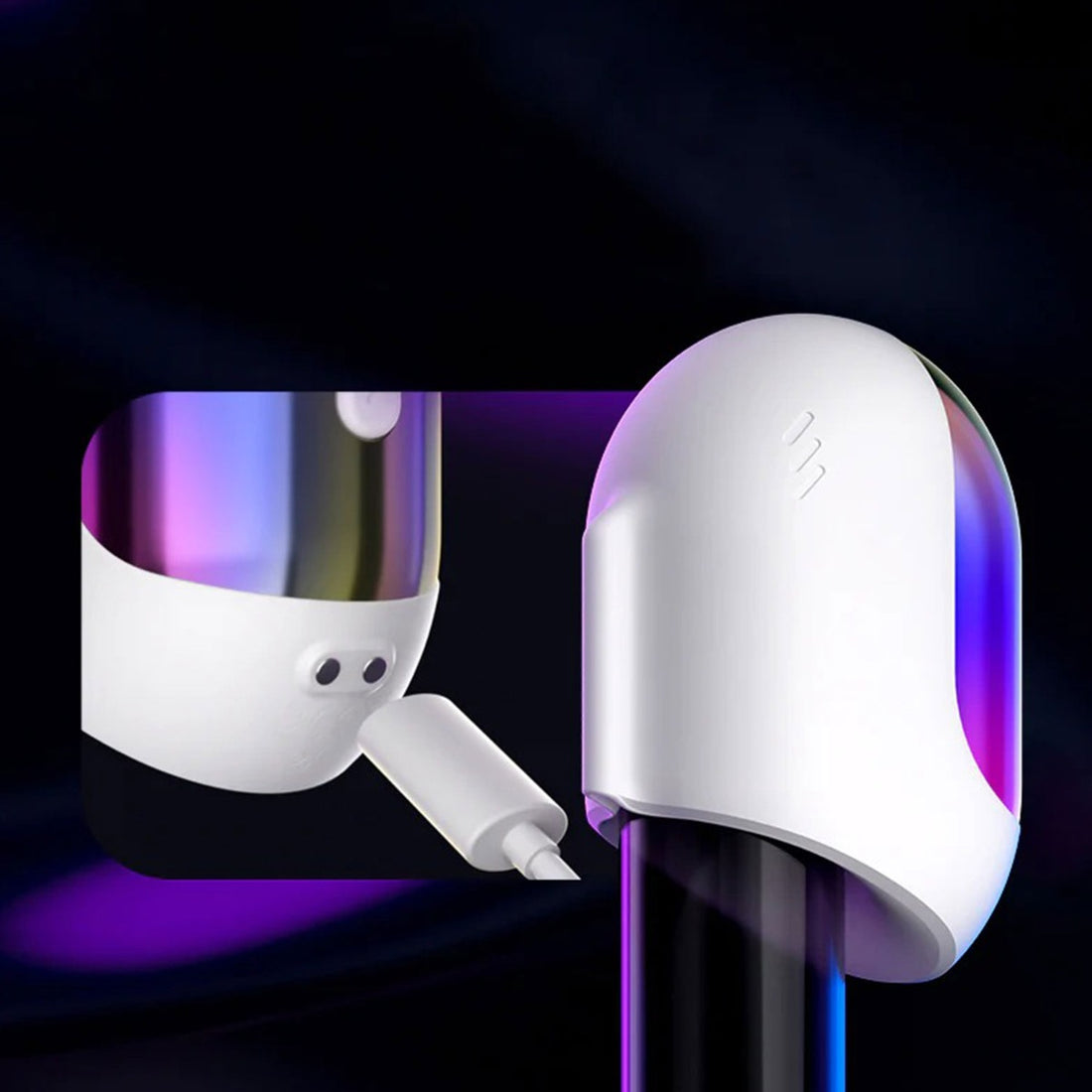 TryFun Black Hole Rechargeable Mini Masturbation Cup White-2