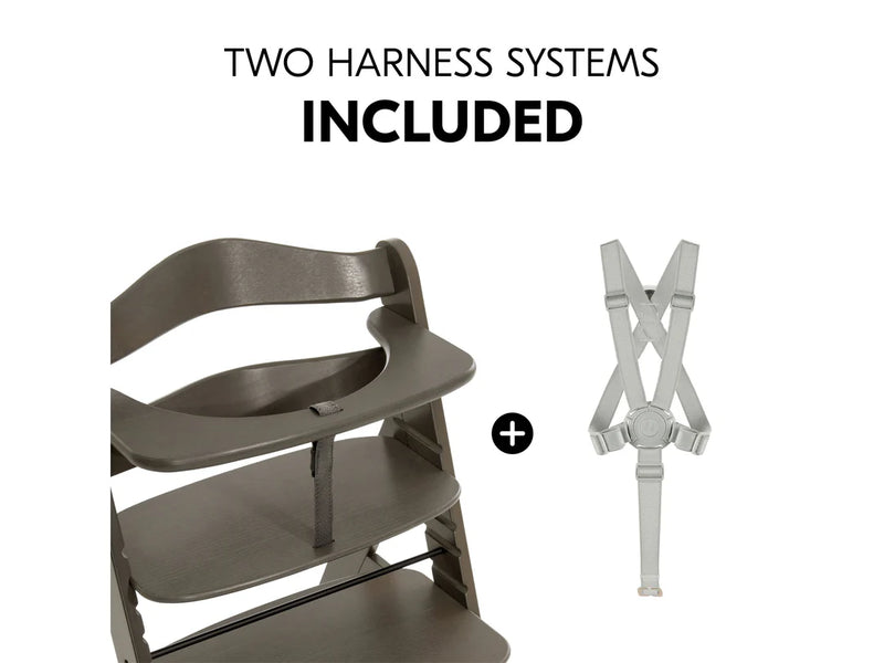 Hauck Alpha+ Deluxe: High Chair + Tray - Charcoal Grey (New)-6
