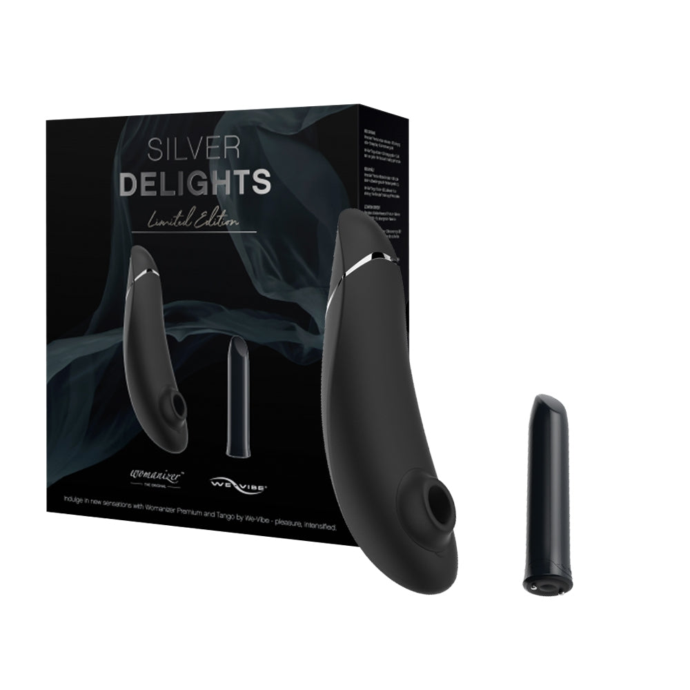 Womanizer X We-Vibe - Silver Delights Collection Womanizer Premium + We-Vibe Tango