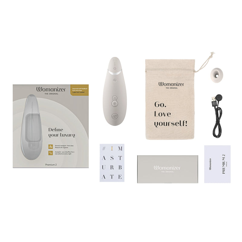 Womanizer Premium 2 Silicone Rechargeable Clitoral Stimulator Warm (Assorted Colour)-4