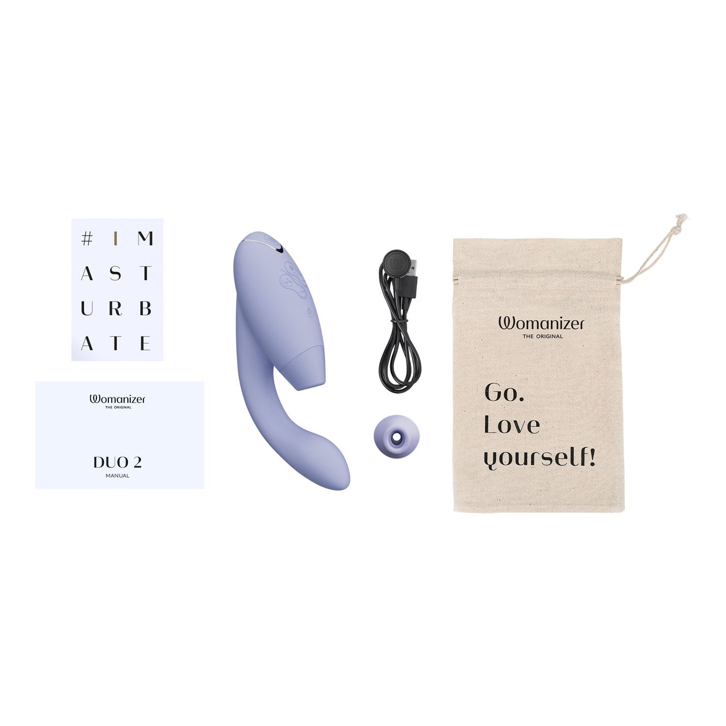 Womanizer Duo 2 Pleasure Air Clitoral Stimulator And G-Spot Vibrator (Lilac)