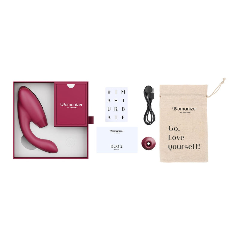 Womanizer Duo 2 Pleasure Air Clitoral Stimulator And G-Spot Vibrator (Bordeaux)-3