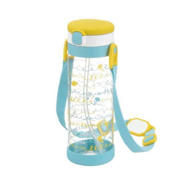 Richell Aqulea Clear Straw Bottle Mug (450m)-4