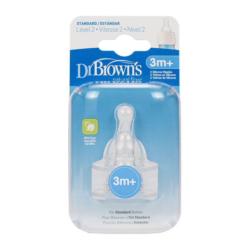 Dr. Brown’s Options+ Narrow-Neck Replacement Nipples (Assorted Designs)