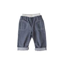 10mois Organic Denim Pants - Navy | Little Baby.