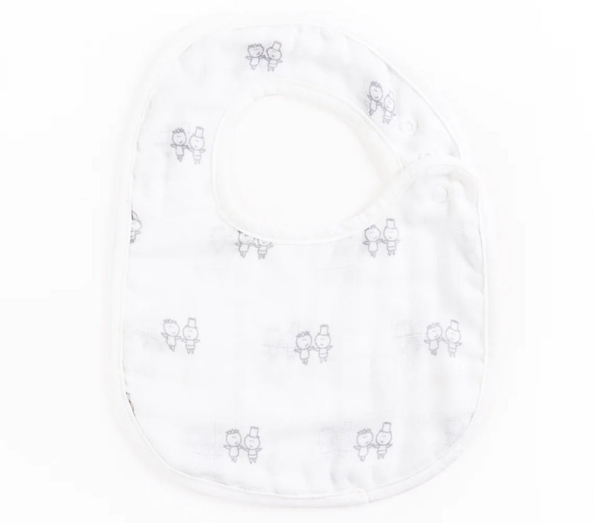 Kiki and Sebby 6-Layer Muslin Snap Bibs