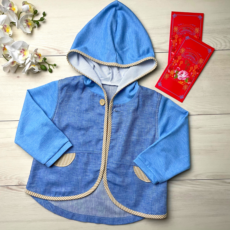 Hoppetta UV Hoodie - Blue | Little Baby.