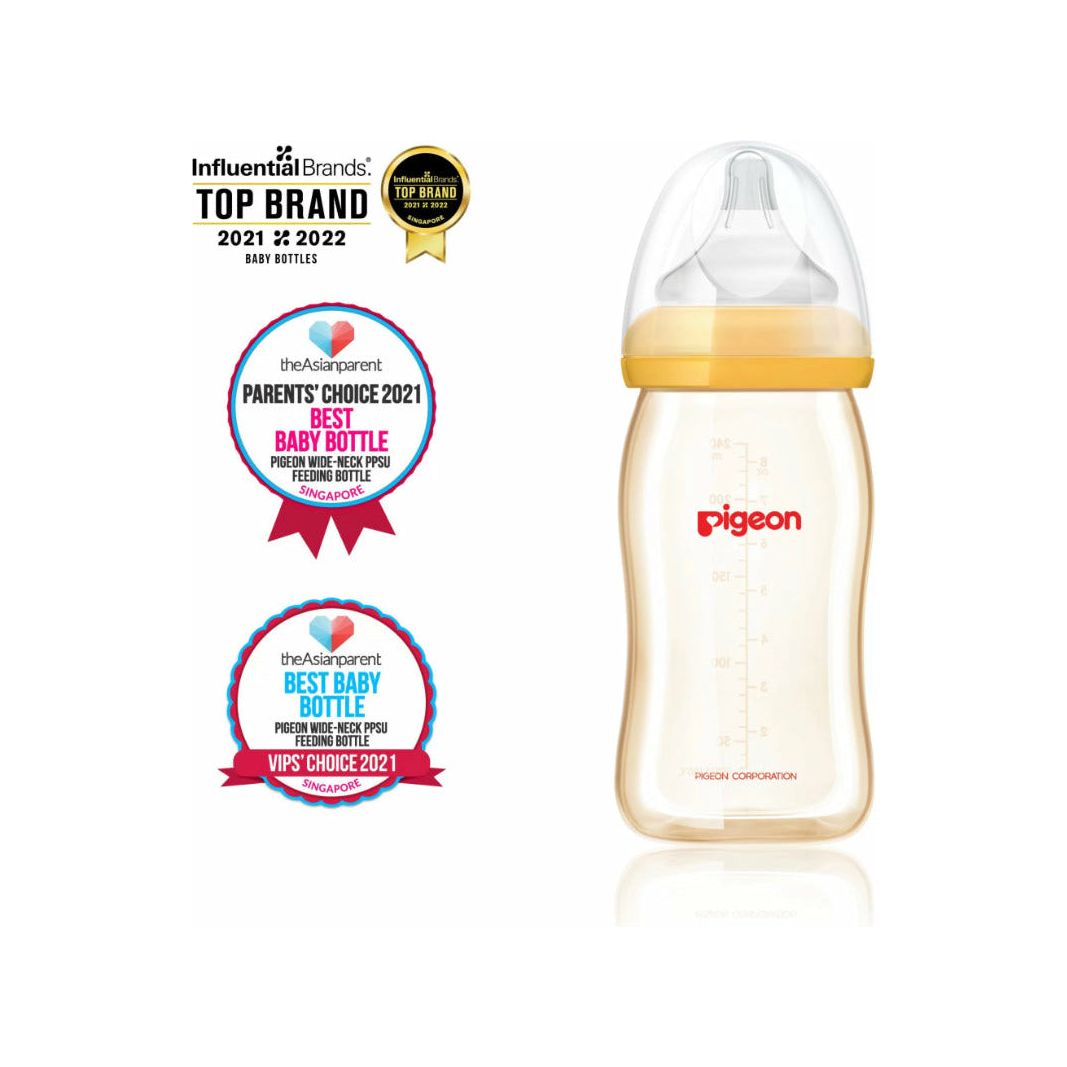 SofTouch™ Wide Neck PPSU Nursing Bottle Orange 240ml