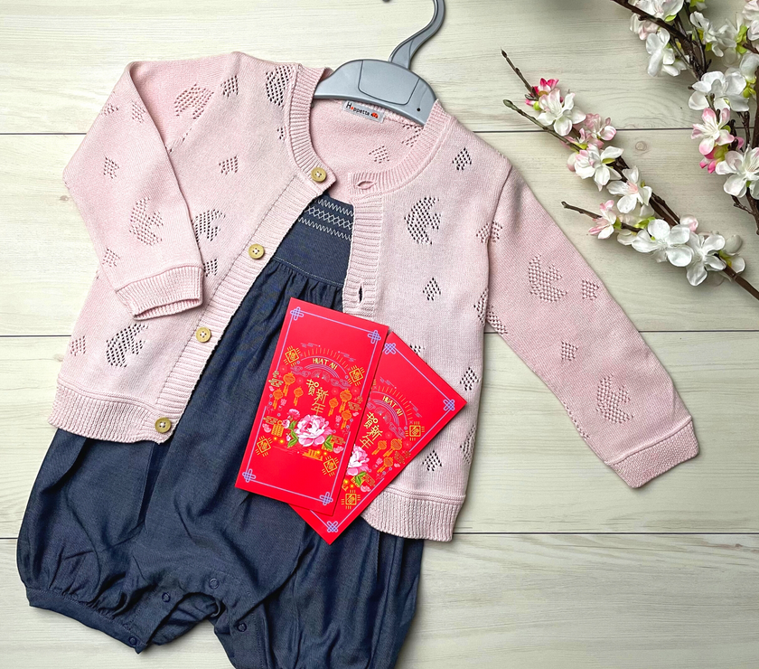 Hoppetta Cookia Cardigan - Pink | Little Baby.