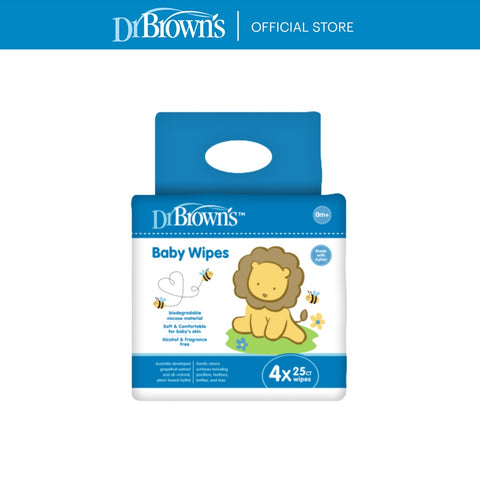 Dr. Brown’s Xylitol Baby Wipes (25pcs/4-pack Set)