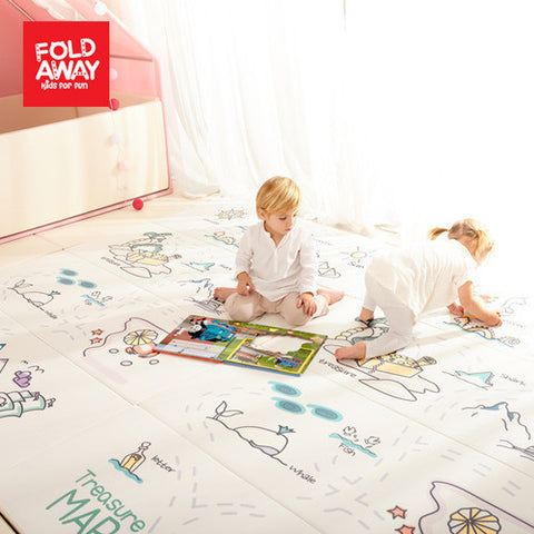 Foldaway Design Mat W, 200 x 140 x 4cm (Pirate) | Little Baby.