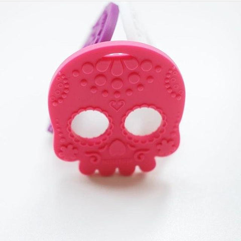 Helles Teeth Sugar Skull Teether (Spice Pink) | Little Baby.