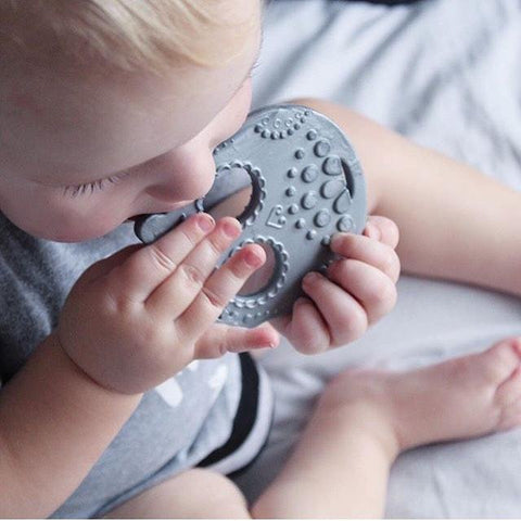Helles Teeth Sugar Skull Teether (Silver) | Little Baby.