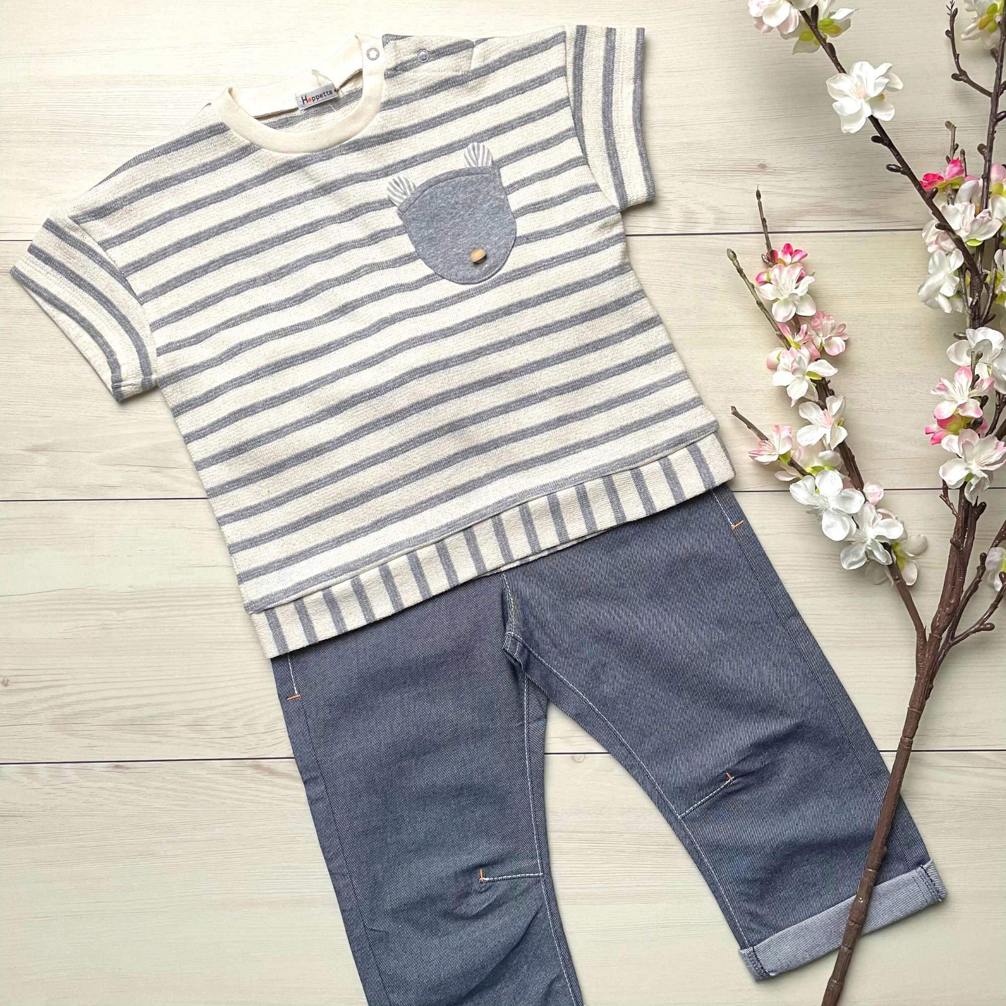 10mois Organic Denim Pants - Navy | Little Baby.