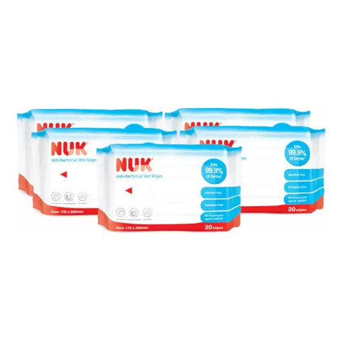NUK Anti-bacterial Wet Wipes (20s x 5)